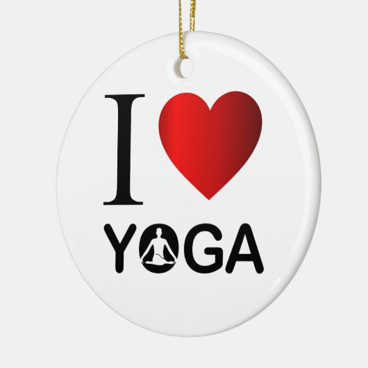 Ik hou van yoga keramisch ornament (Links)