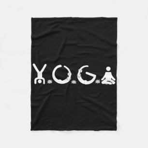 Ik hou van Yoga Leraar Liefhebber Yoga Verslaafde Fleece Deken