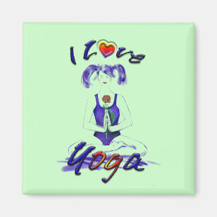 Ik hou van Yoga magnet Magneet