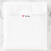 ik hou van yoga ronde sticker (Tas)