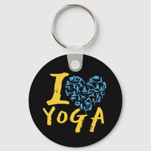 Ik hou van yoga sleutelhanger