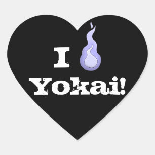 Ik hou van Yokai! Hart Sticker