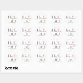 Ik hou van You-Hangman Style van Shirley Taylor Ronde Sticker (Vel)