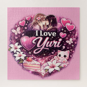 Ik hou van Yuri Kawaii Meisjes Liefde Anime Esth Legpuzzel