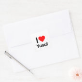 ik hou van yusuf vierkante sticker (Envelop)