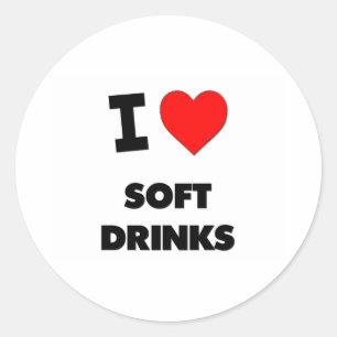 Ik hou van Zachte Drinken Ronde Sticker