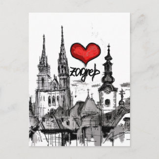 Ik hou van Zagreb Briefkaart