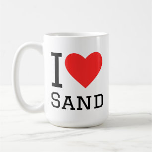 Ik hou van zand koffiemok