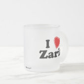 Ik hou van Zaria Matglas Koffiemok (Voorkant rechts)