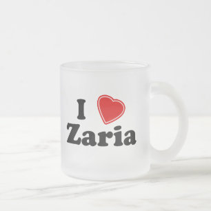 Ik hou van Zaria Matglas Koffiemok