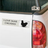 Ik hou van zijdekippen bumpersticker (Op Truck)