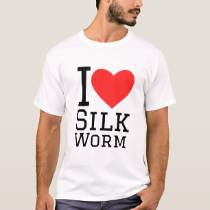 Ik hou van zijderupsen t-shirt