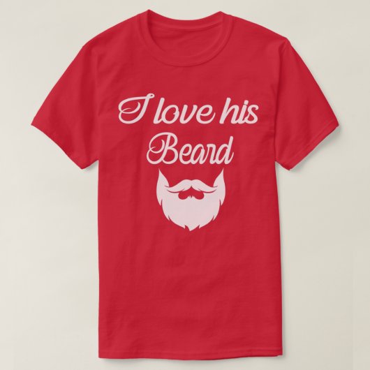 Ik hou van zijn baard grappige vrouwen1 t-shirt (Design voorkant)