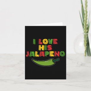 Ik hou van zijn Jalapeno Ik hou van haar taco's Fu Kaart
