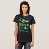 Ik hou van zijn shamrocks St Patrick S Day Couples T-shirt (Voorkant volledig)