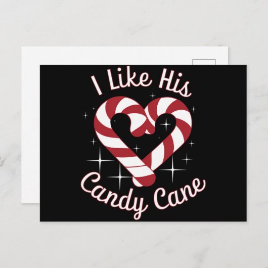 Ik hou van zijn snoepriet grappige koppels die ove feestdagenkaart (Voorkant / Achterkant)