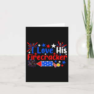 Ik hou van zijn vuurwerk grappig 4 juli vuurwerk kaart