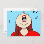 Ik hou van zingen briefkaart (Voorkant / Achterkant)