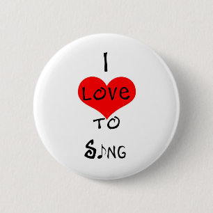 Ik hou van zingen ronde button 5,7 cm
