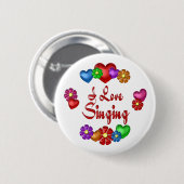Ik hou van zingen ronde button 5,7 cm (Voorkant /achterkant)