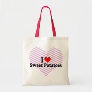 Ik hou van zoete aardappelen tote bag