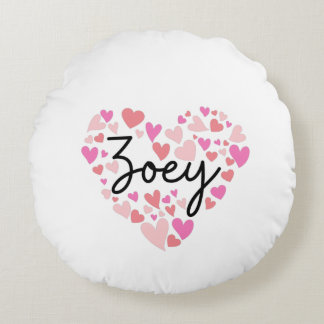 Ik hou van Zoey Rond Kussen