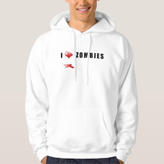 Ik hou van Zombies Hoodie (Voorkant)
