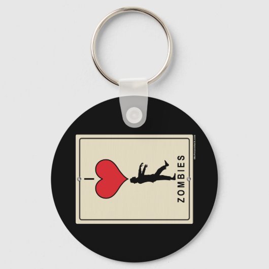 Ik hou van Zombies Sleutelhanger (Voorkant)