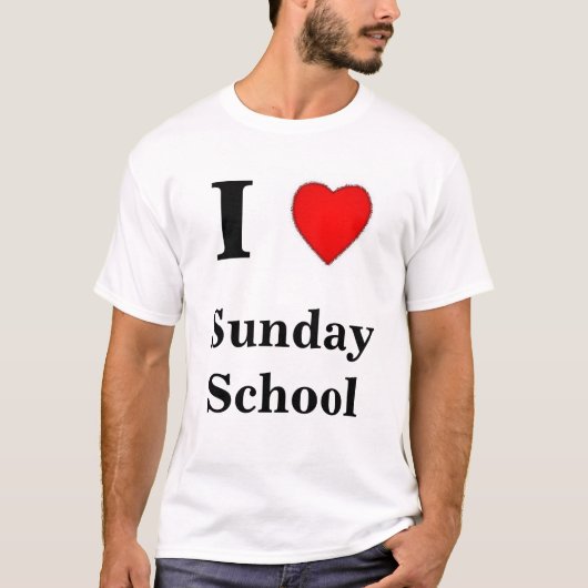 Ik hou van zondag school t-shirt (Voorkant)