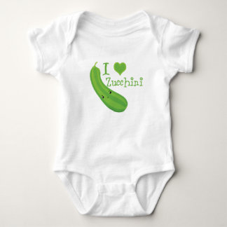 Ik hou van Zucchini glimlachend Kawaii Zucchini Romper