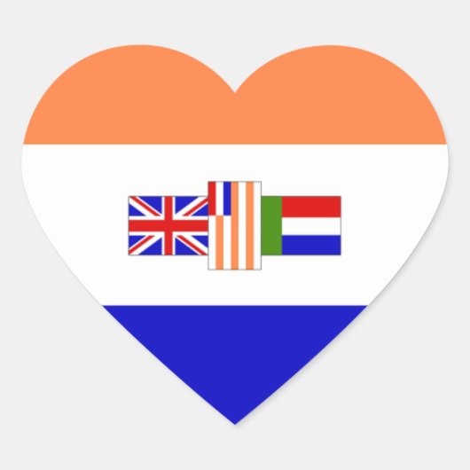 Ik hou van Zuid-Afrika Hart Sticker (Voorkant)