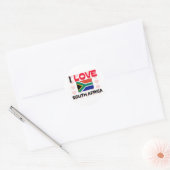 Ik hou van Zuid-Afrika Ronde Sticker (Envelop)
