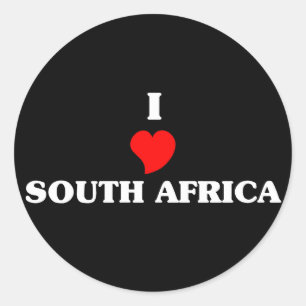 Ik hou van Zuid-Afrika Ronde Sticker