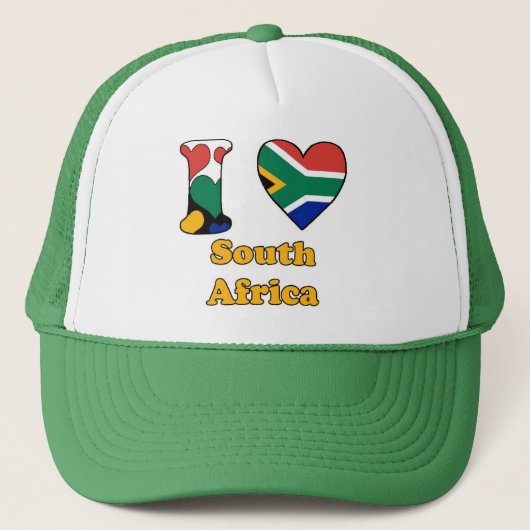Ik hou van Zuid-Afrika Trucker Pet (Voorkant)