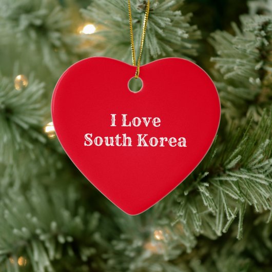 Ik hou van Zuid-Korea kerstversiering Keramisch Ornament (Boom)