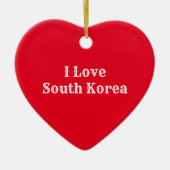 Ik hou van Zuid-Korea kerstversiering Keramisch Ornament (Voorkant)