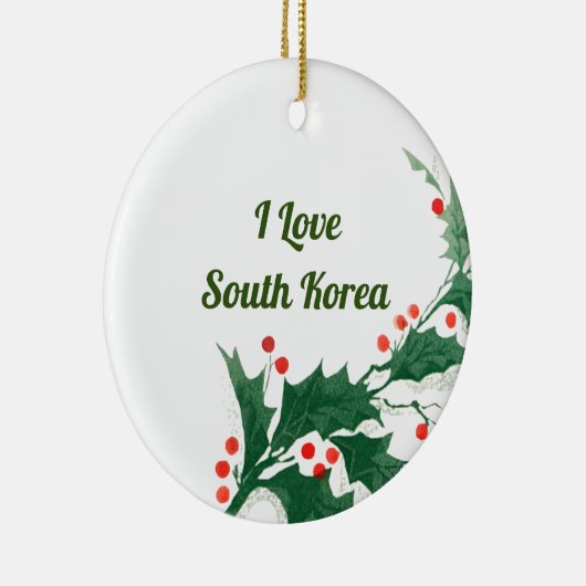 Ik hou van Zuid-Korea kerstversiering Keramisch Ornament (Rechts)