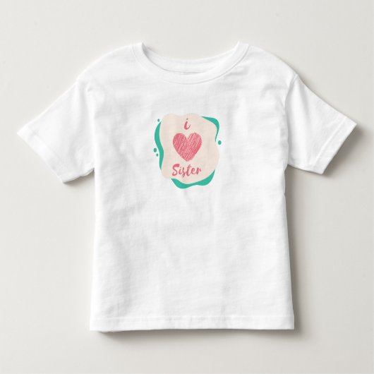 ik hou van zus kinder shirts (Voorkant)