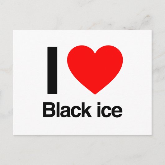 ik hou van zwart ijs briefkaart (Voorkant)