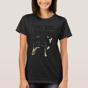 Ik hou van zwarte Chihuahua honden en misschien 3 T-shirt
