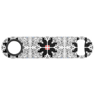 Ik hou van Zwarte Katten Kaleidoscoop Speed Flessenopener