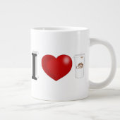 Ik hou van zwarte koffie extra grote beker (Rechts)