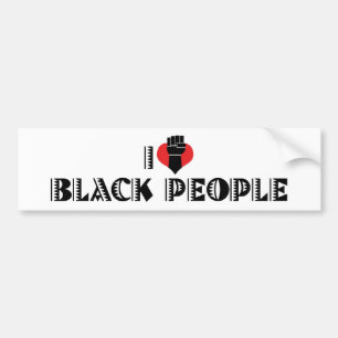 Ik hou van zwarte mensen bumpersticker