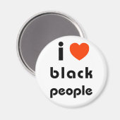 Ik hou van zwarte mensen magneet (Voorkant / Achterkant)