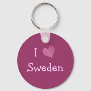 Ik hou van Zweden Sleutelhanger