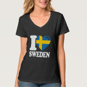 Ik hou van Zweden thuisland Zweedse vlag Zweden T-shirt