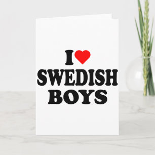 Ik hou van Zweedse jongens I Heart Zweedse jongens Kaart