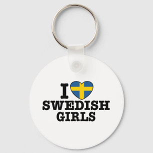 Ik hou van Zweedse meisjes Sleutelhanger
