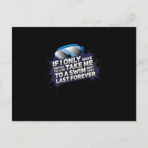 Ik hou van zwemmen, breng me naar een schemerbijee briefkaart