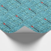 Ik hou van zwemmen cadeaupapier (Hoek)